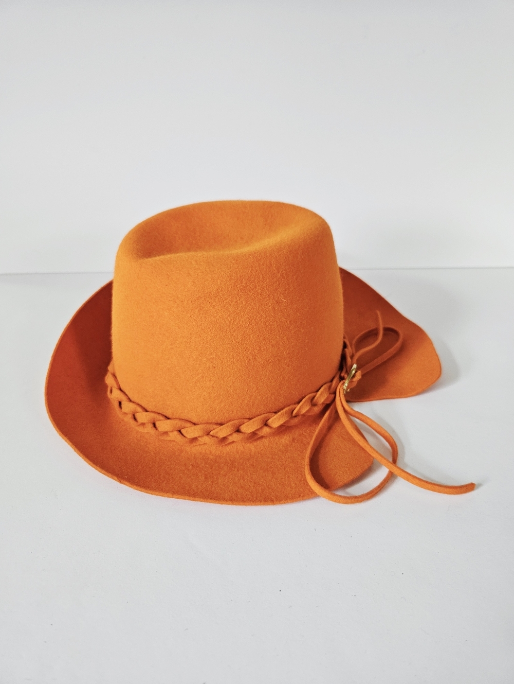 Vintage Glenover Henry Pollak Felted Wool Notched Brim Rancher Fedora Derby Hat